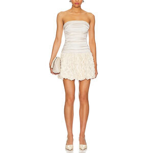 Majorelle 'Ileisha' White Satin Mini Dress Size S